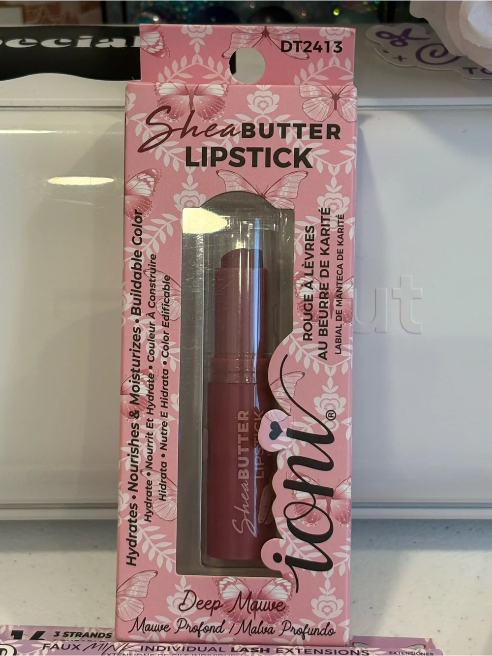 ioni Shea Butter Lipstick & Lip Plumper Gloss Set with Eyelashes